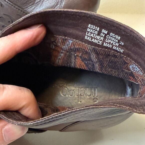 Clarks Indigo Brown Witchy Stitched Ankle Booties Size 9 - Picture 7 of 9